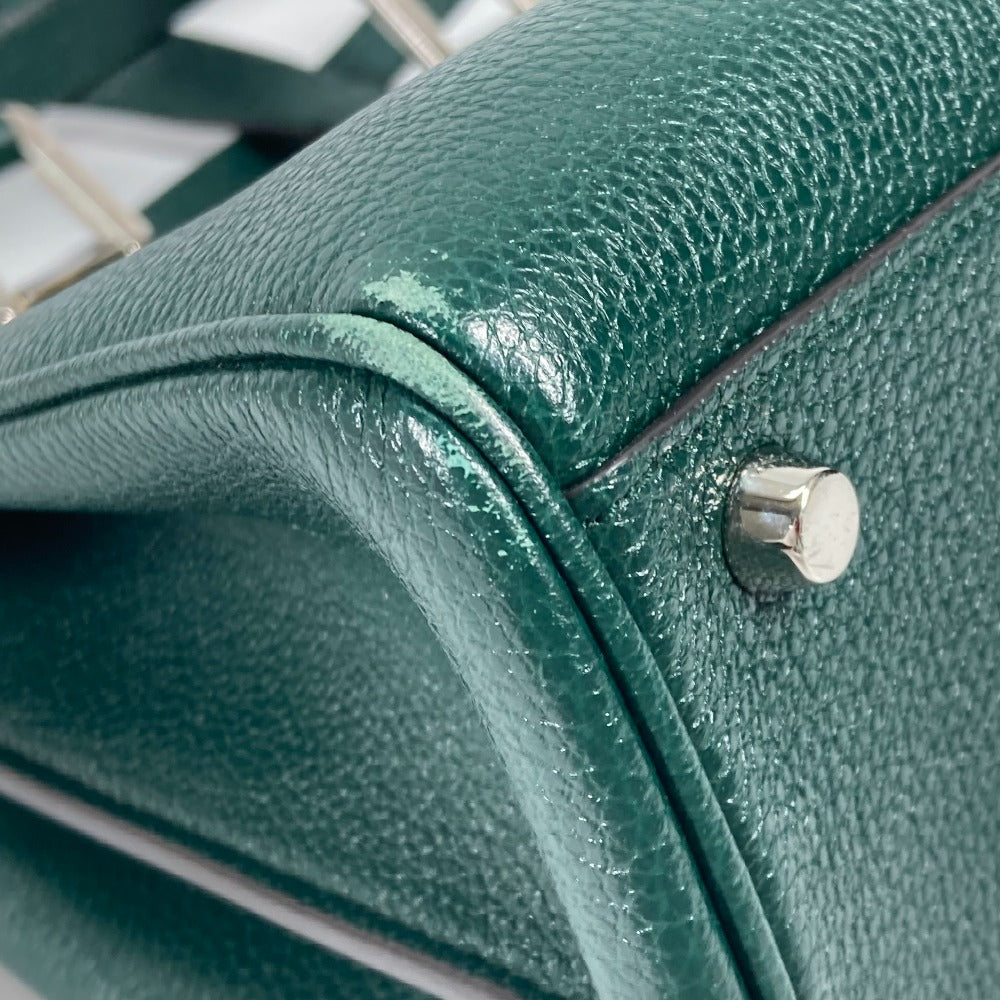 GUCCI Handbag 569712 leather green Zumi Small GG Women Secondhand