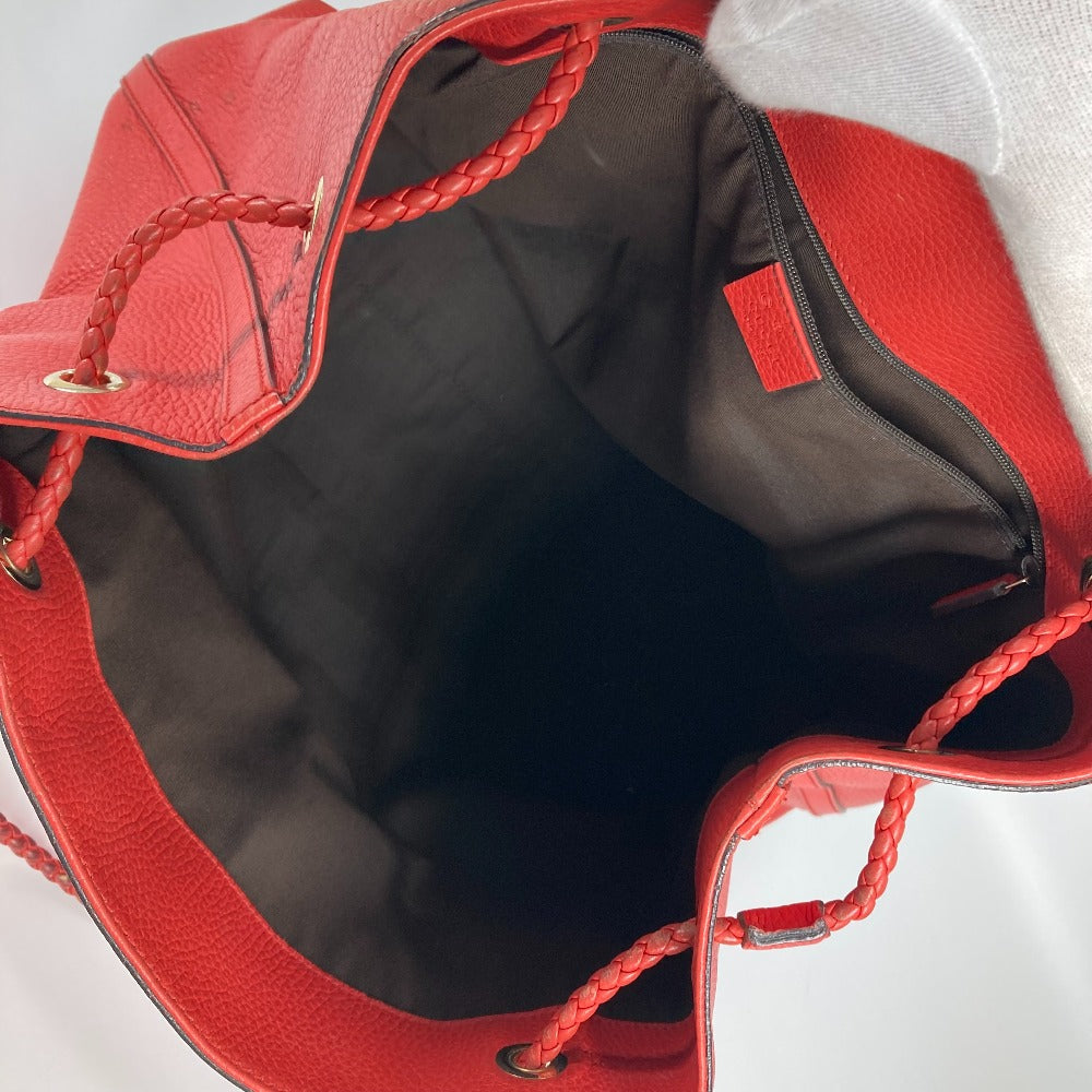 GUCCI Tote Bag 380118 leather Red type logo Shoulder Bag Shoulder Bag Women Secondhand