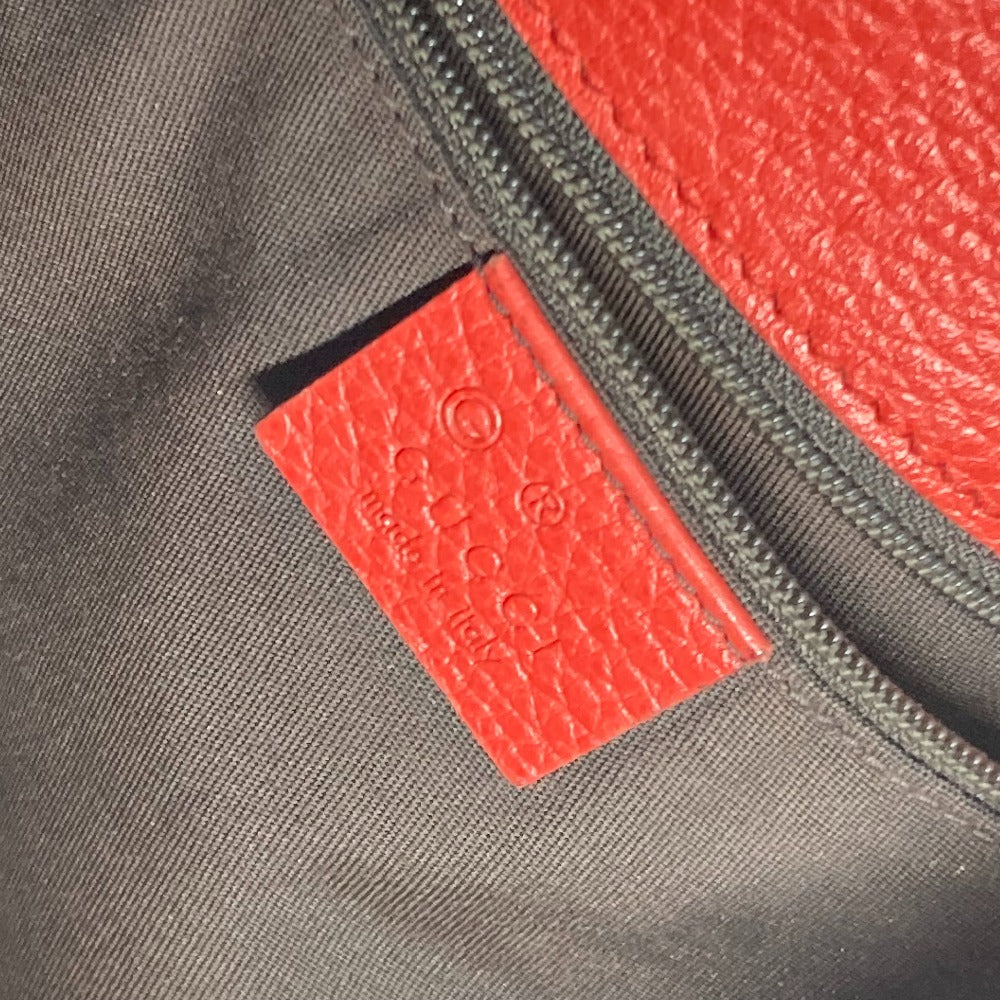 GUCCI Tote Bag 380118 leather Red type logo Shoulder Bag Shoulder Bag Women Secondhand