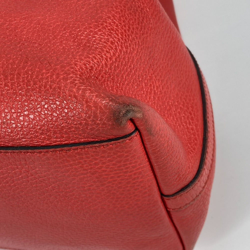 GUCCI Tote Bag 380118 leather Red type logo Shoulder Bag Shoulder Bag Women Secondhand