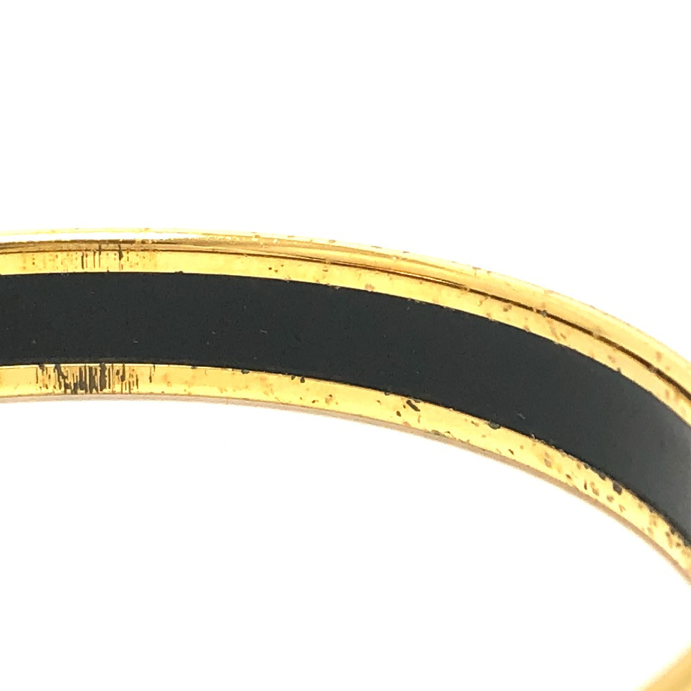 HERMES Bangle Gold Plated, Cloisonne Red type Emaille PM Women Used