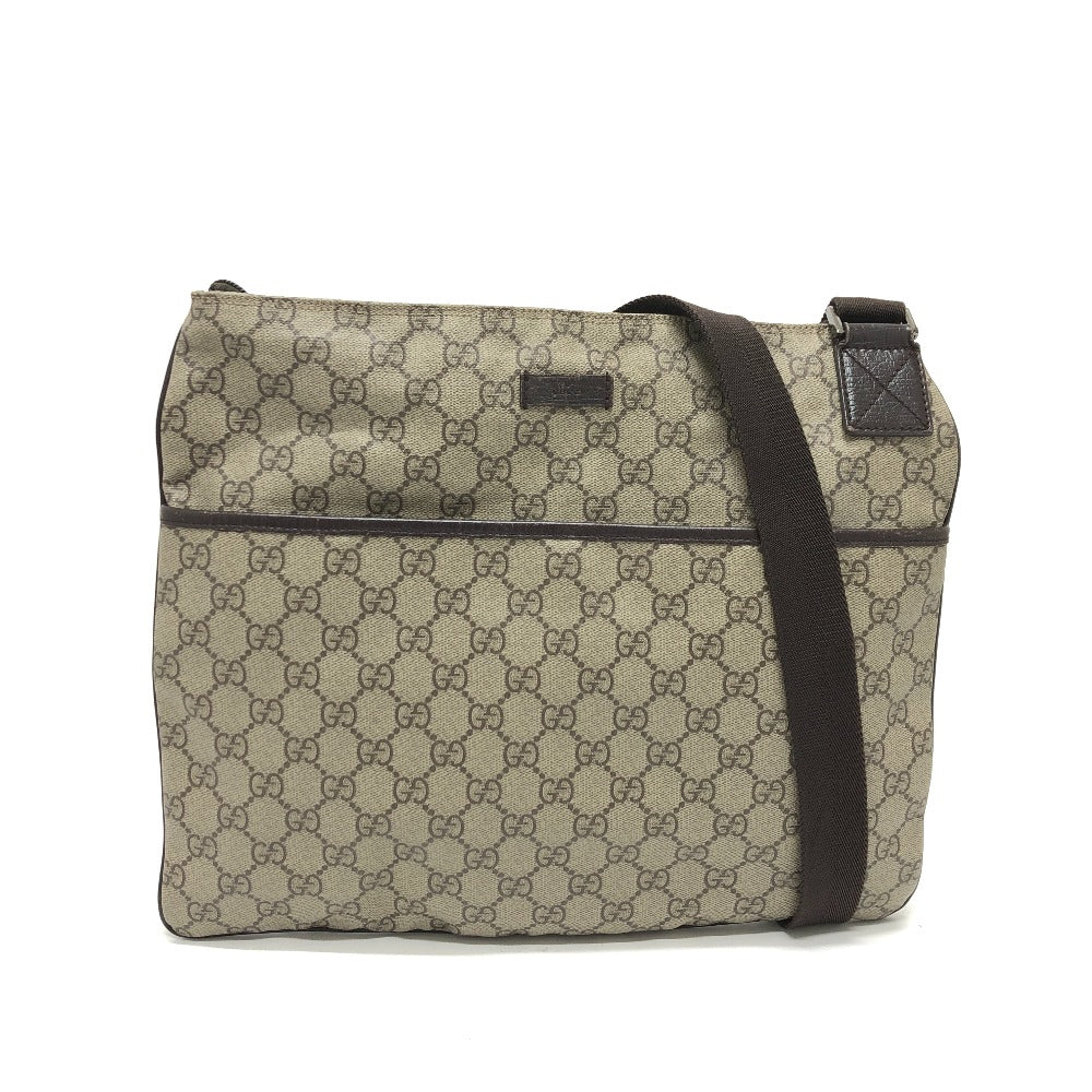GUCCI Shoulder Bag 141198 GG Supreme Canvas beige GG Messenger bag Women Used