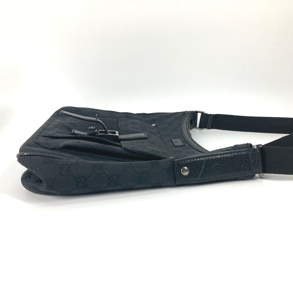 GUCCI Shoulder Bag 114272 GG canvas black GG mens Used