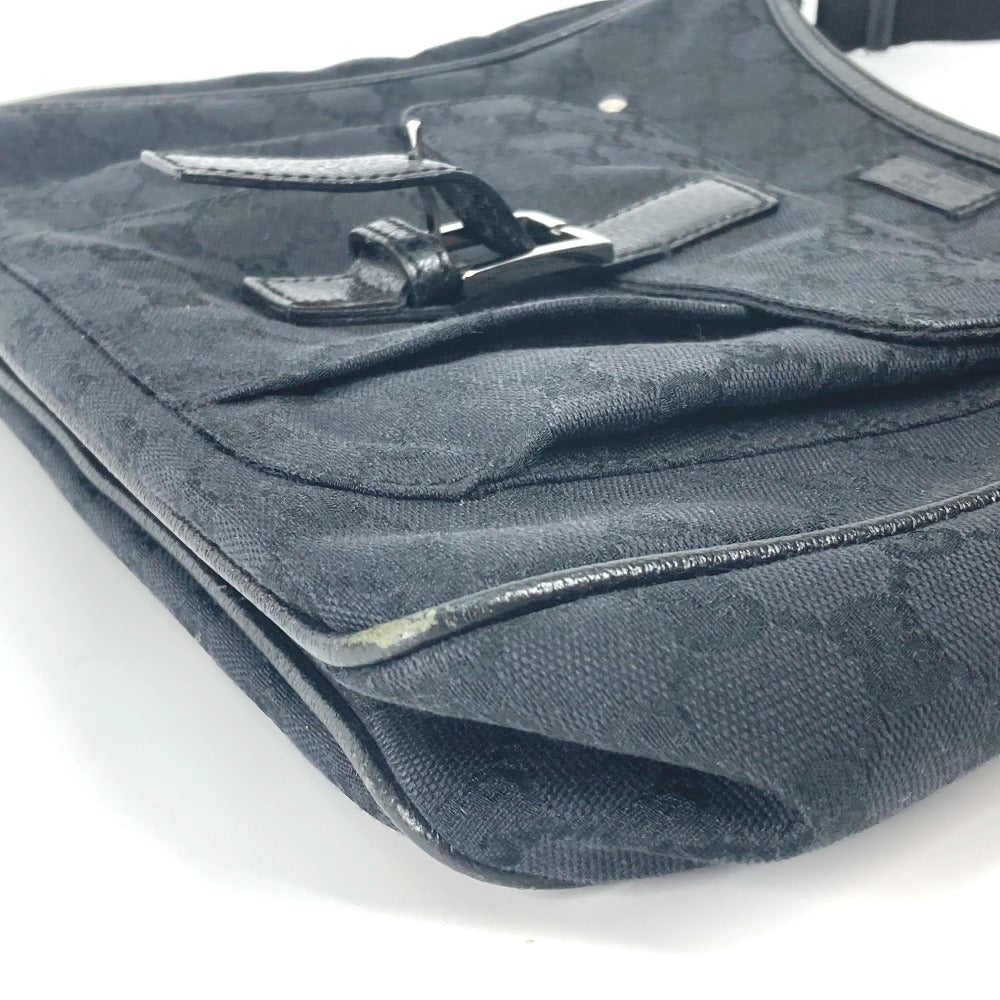 GUCCI Shoulder Bag 114272 GG canvas black GG mens Used