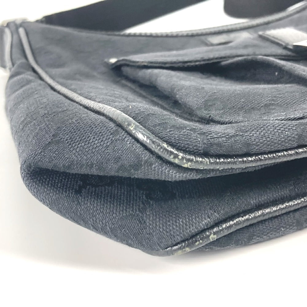 GUCCI Shoulder Bag 114272 GG canvas black GG mens Used