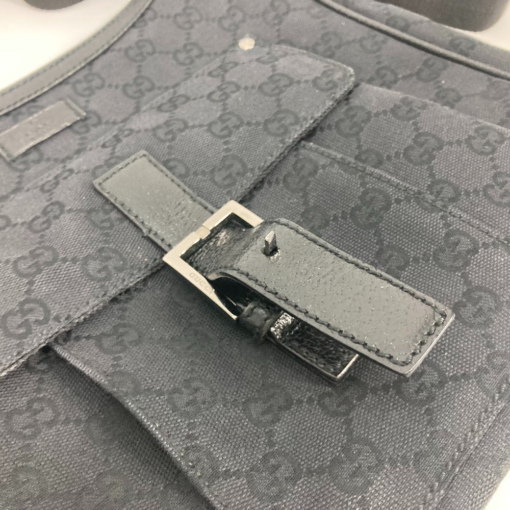 GUCCI Shoulder Bag 114272 GG canvas black GG mens Used