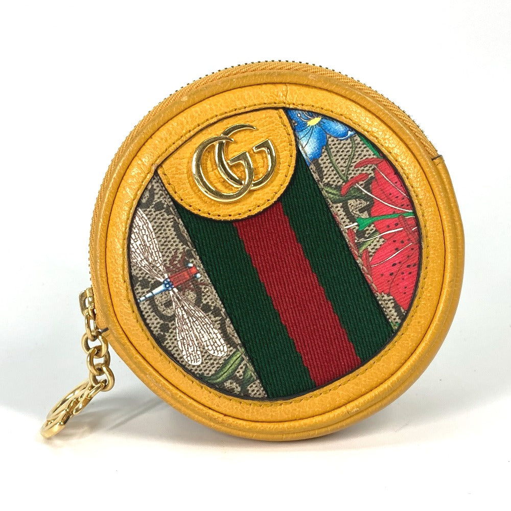 GUCCI Coin case 574840 GG Supreme Canvas yellow GG Marmont Sherry line