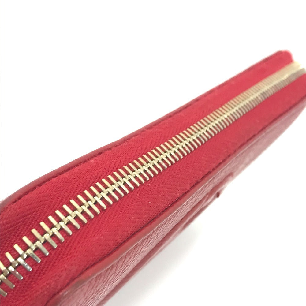 GUCCI Long Wallet Purse 598187 leather Red Long wallet with tassel GG Soho Women Used