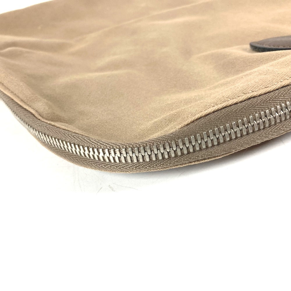 HERMES Handbag Leather / canvas beige Edit 42 mens Used