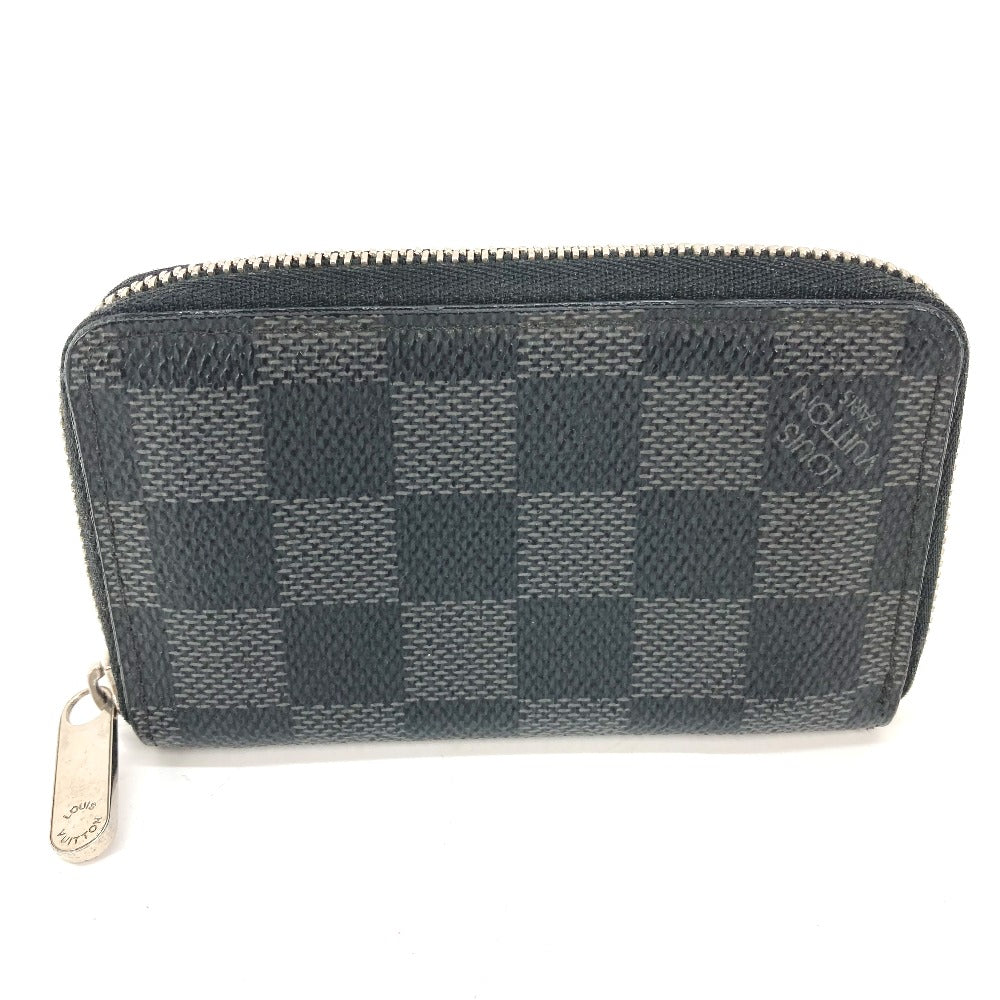 LOUIS VUITTON Coin case N63076 Damier Grafitto Canvas black Damier Grafitte Zippy coin purse