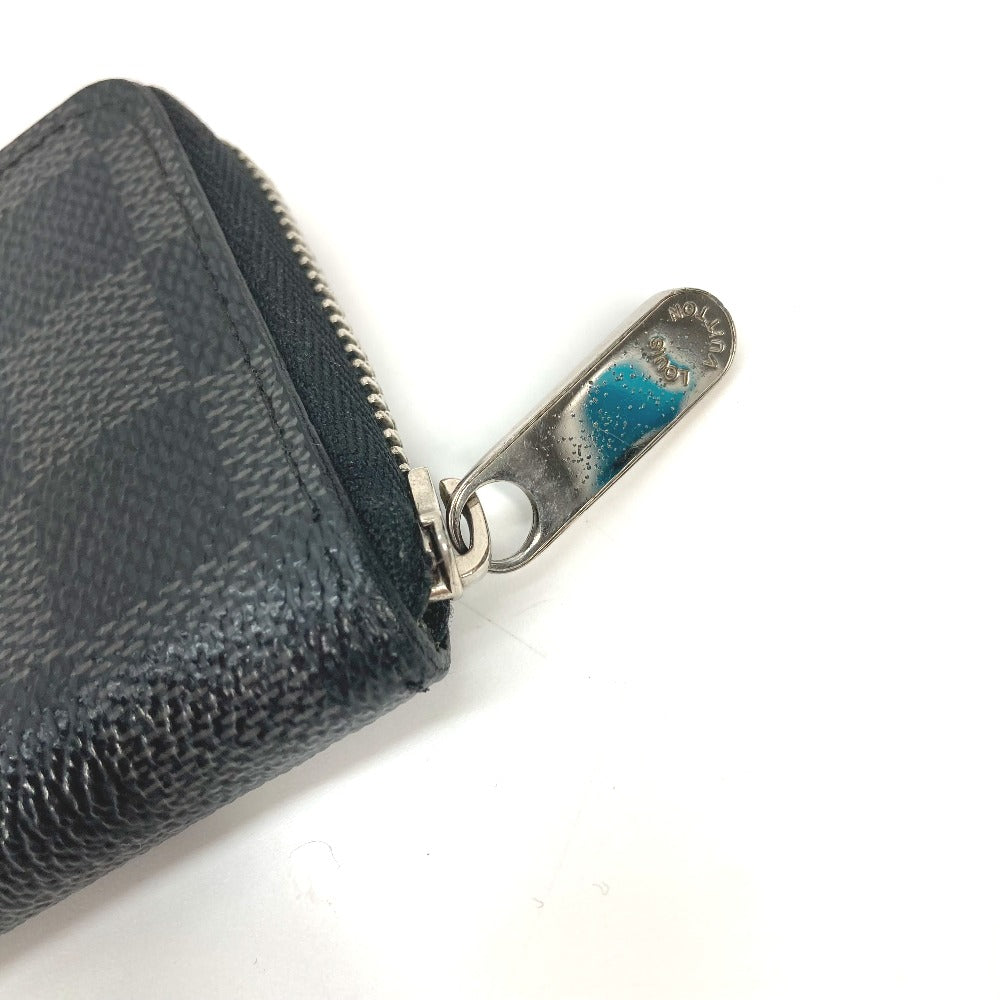 LOUIS VUITTON Coin case N63076 Damier Grafitto Canvas black Damier Grafitte Zippy coin purse