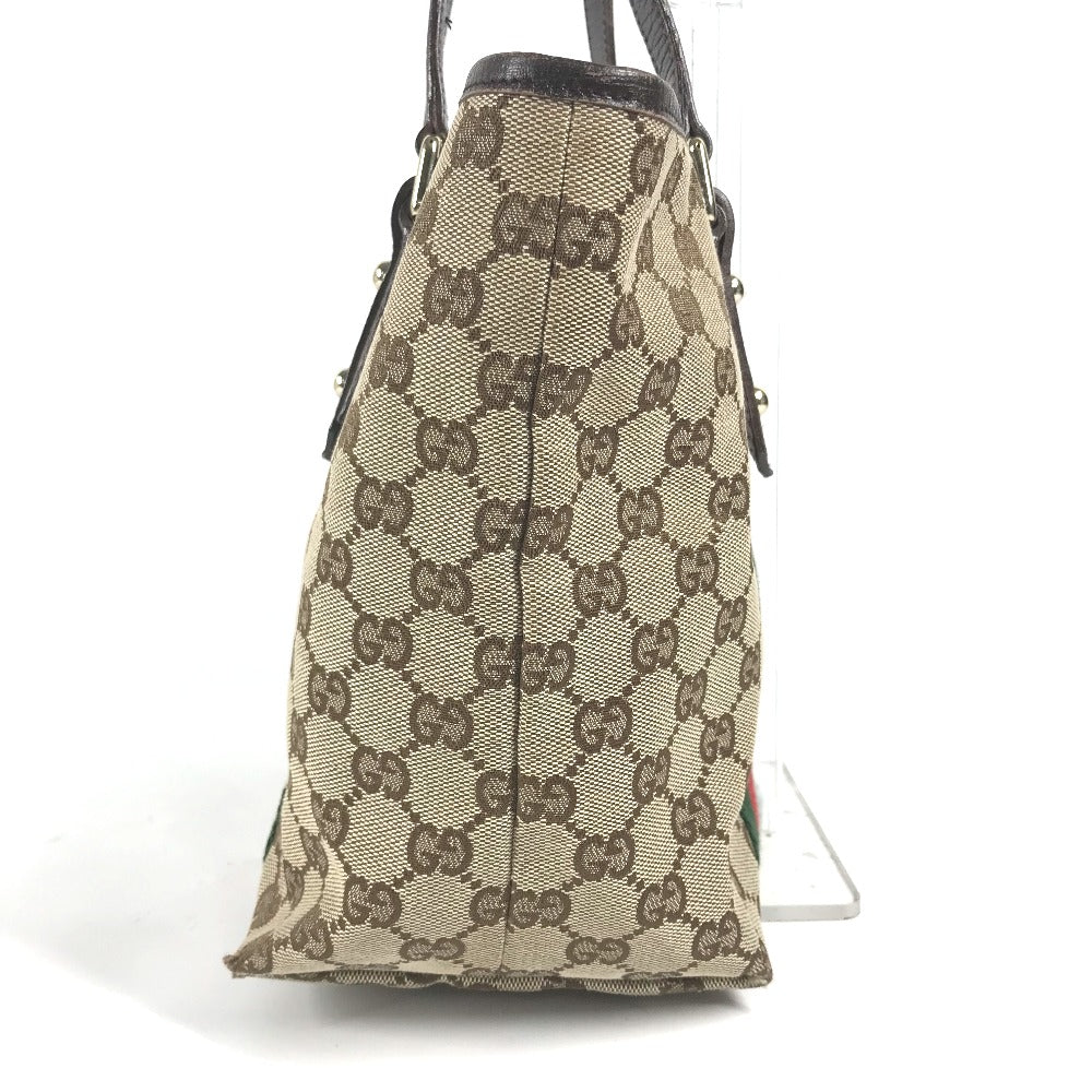 GUCCI Shoulder Bag 137396 GG canvas/leather , GG canvas/leather beige Sherry line GG Women Used