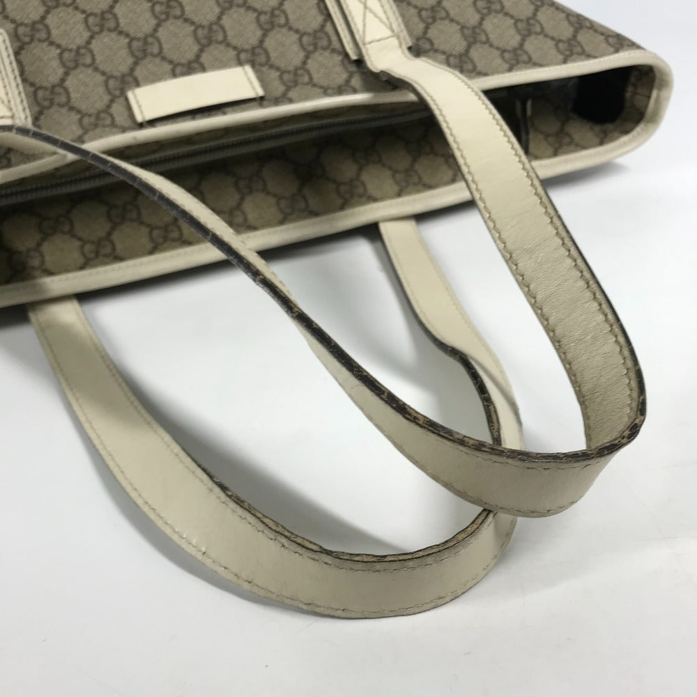 GUCCI Shoulder Bag 211137 GG Supreme canvas, leather beige GG Supreme Women Used