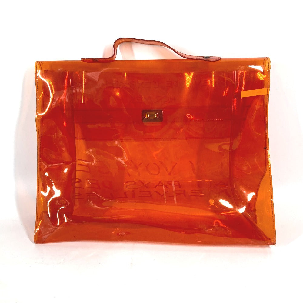 HERMES Handbag Plastics Orange Plastics Kelly