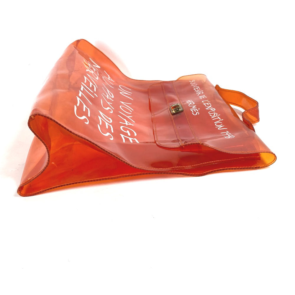 HERMES Handbag Plastics Orange Plastics Kelly