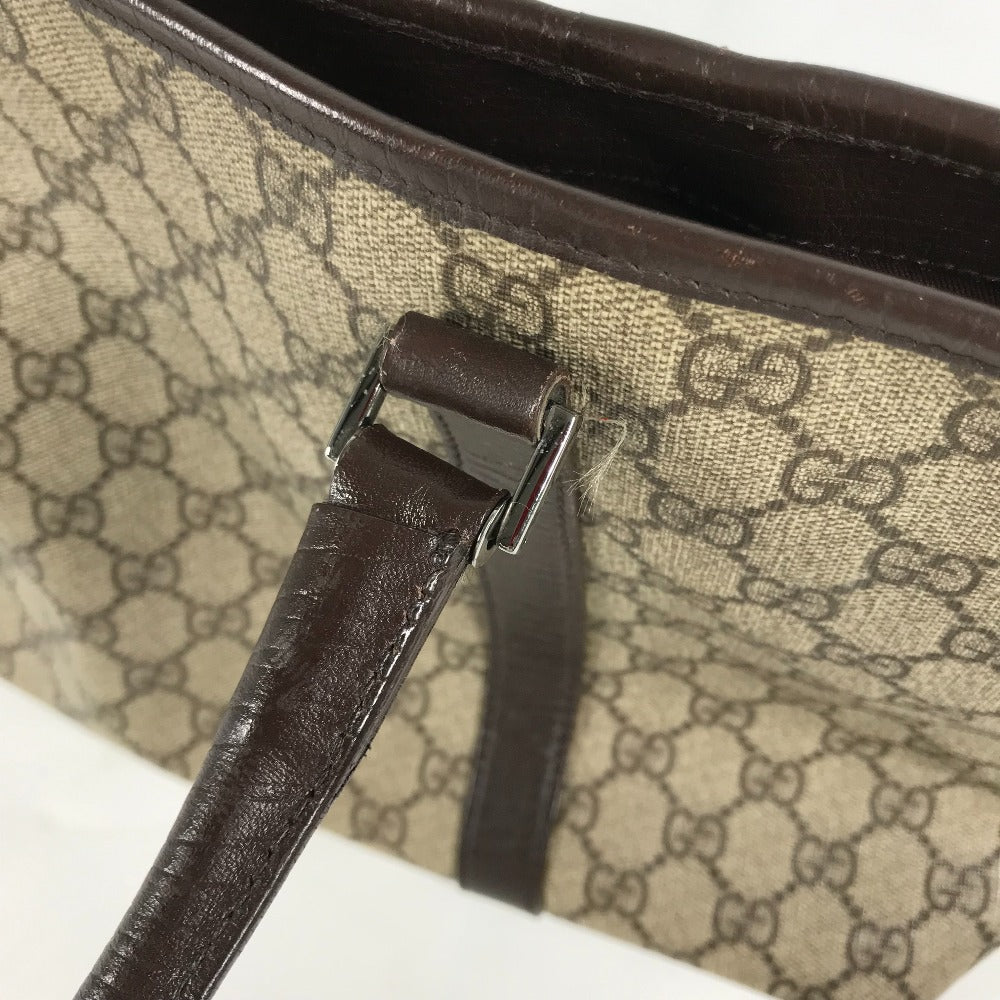 GUCCI Shoulder Bag 114595 GG Supreme canvas, leather beige GG Supreme Women Used