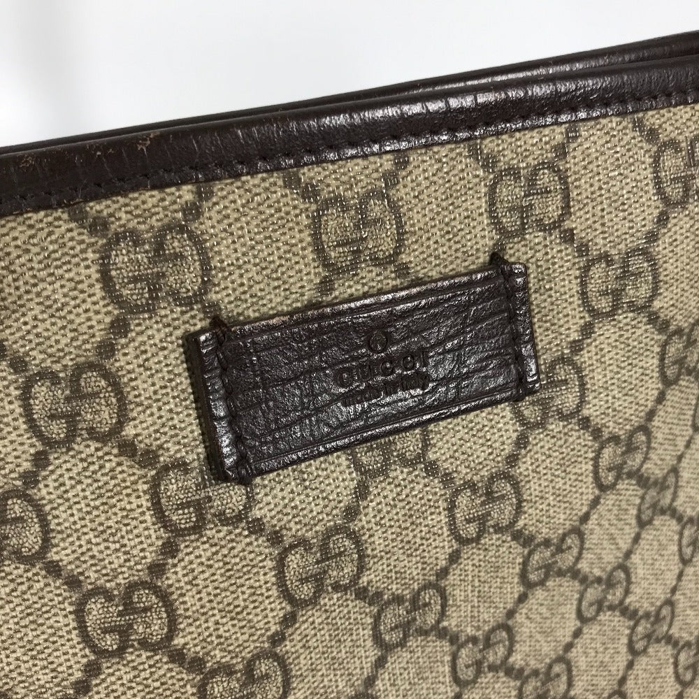 GUCCI Shoulder Bag 114595 GG Supreme canvas, leather beige GG Supreme Women Used