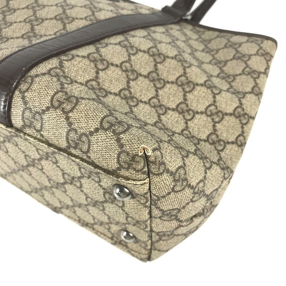 GUCCI Shoulder Bag 114595 GG Supreme canvas, leather beige GG Supreme Women Used