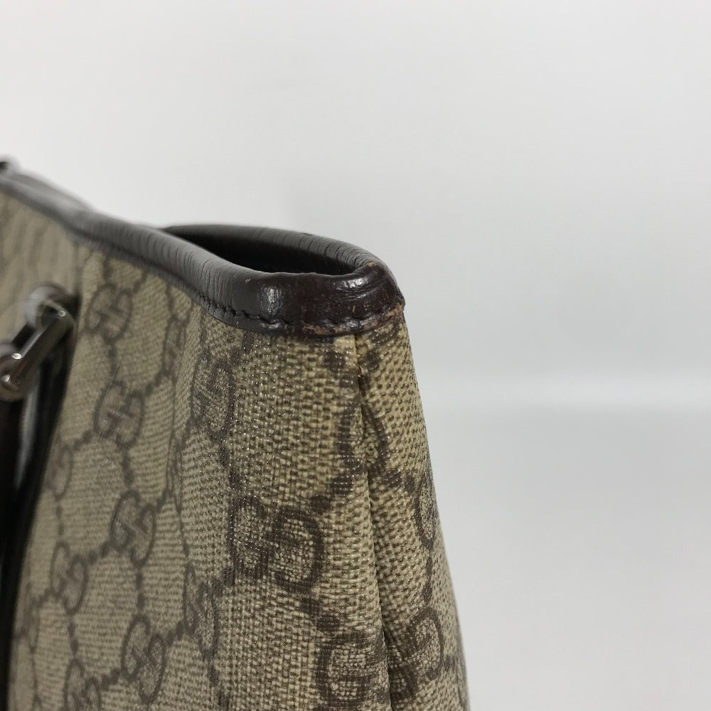 GUCCI Shoulder Bag 114595 GG Supreme canvas, leather beige GG Supreme Women Used