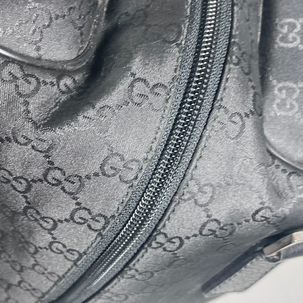 GUCCI Boston Duffel bag 190629 Leather / nylon black GG logo unisex(Unisex) Used
