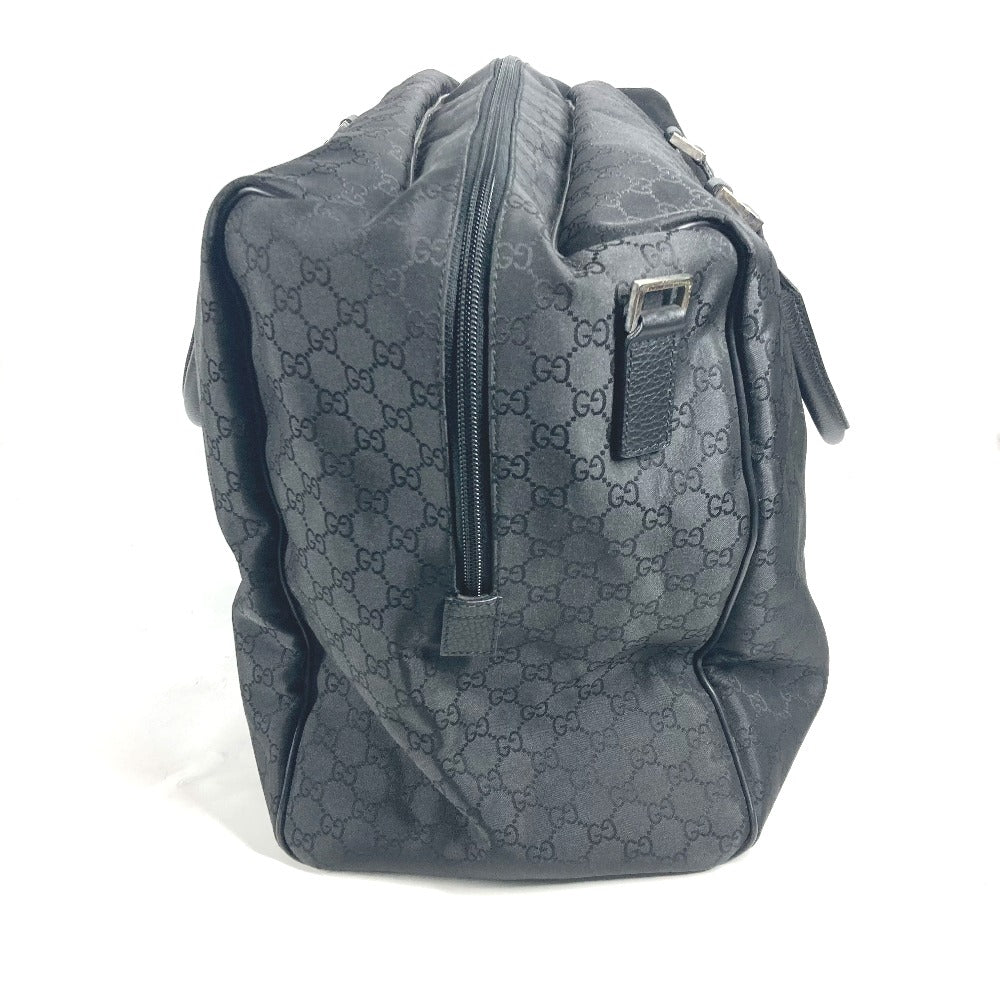 GUCCI Boston Duffel bag 190629 Leather / nylon black GG logo unisex(Unisex) Used