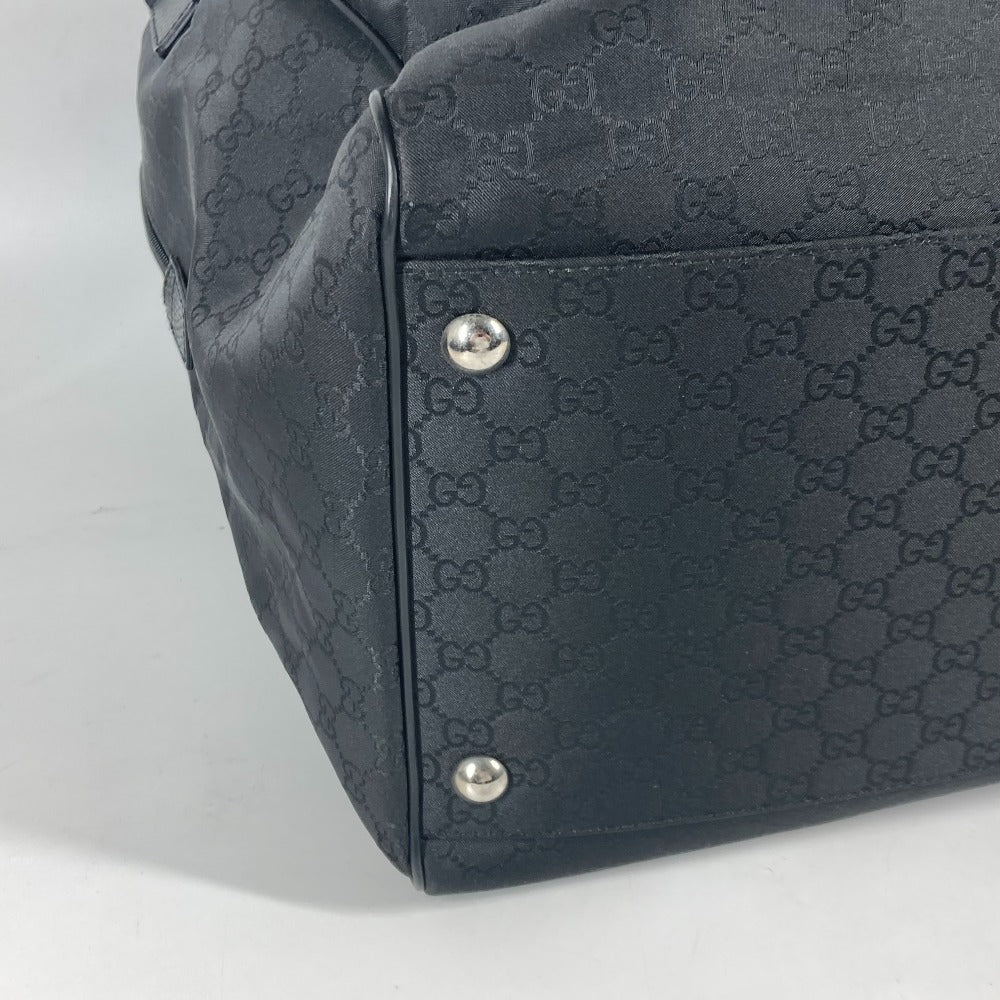 GUCCI Boston Duffel bag 190629 Leather / nylon black GG logo unisex(Unisex) Used