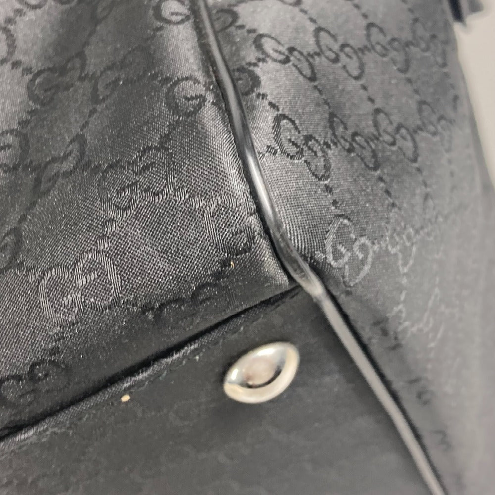 GUCCI Boston Duffel bag 190629 Leather / nylon black GG logo unisex(Unisex) Used