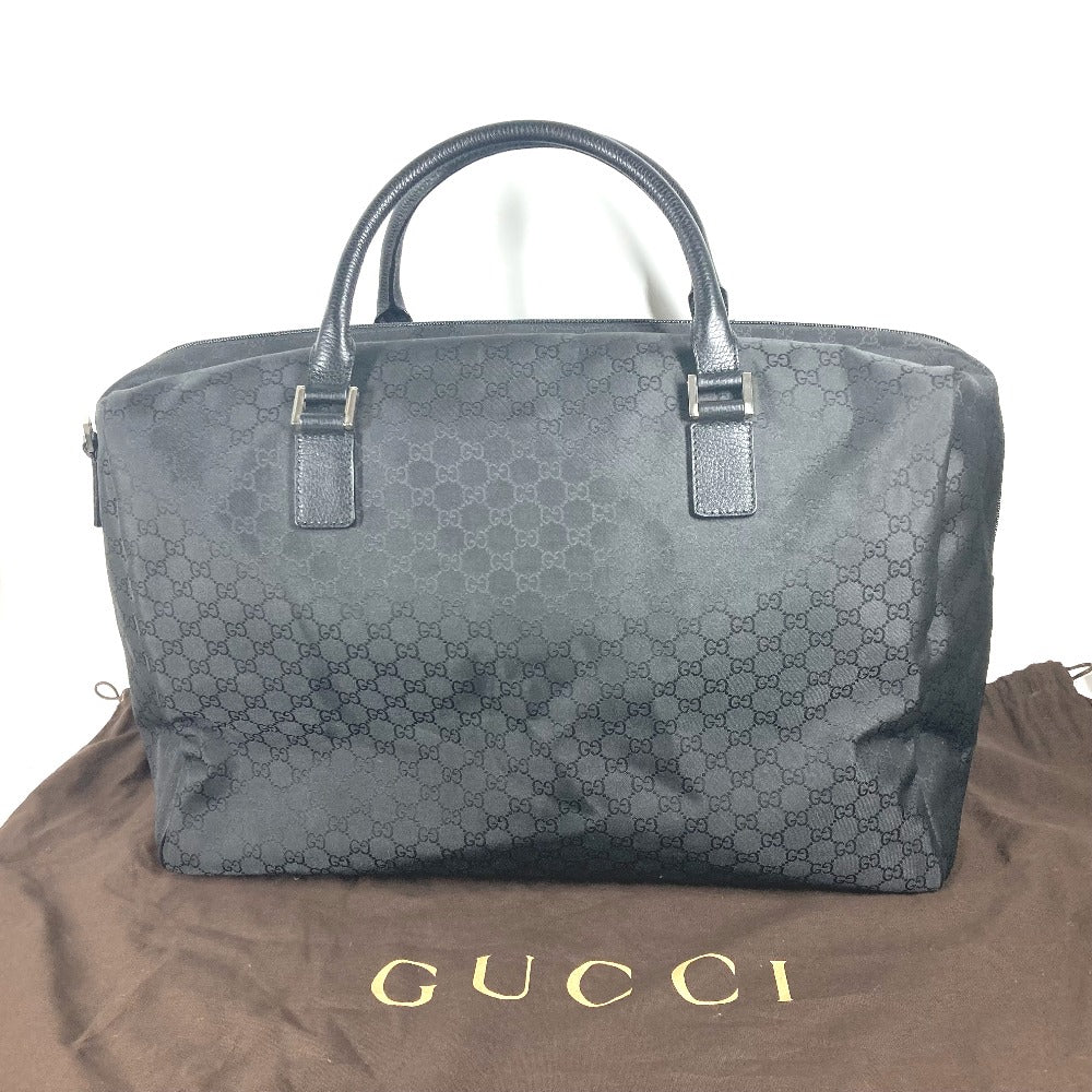 GUCCI Boston Duffel bag 190629 Leather / nylon black GG logo unisex(Unisex) Used