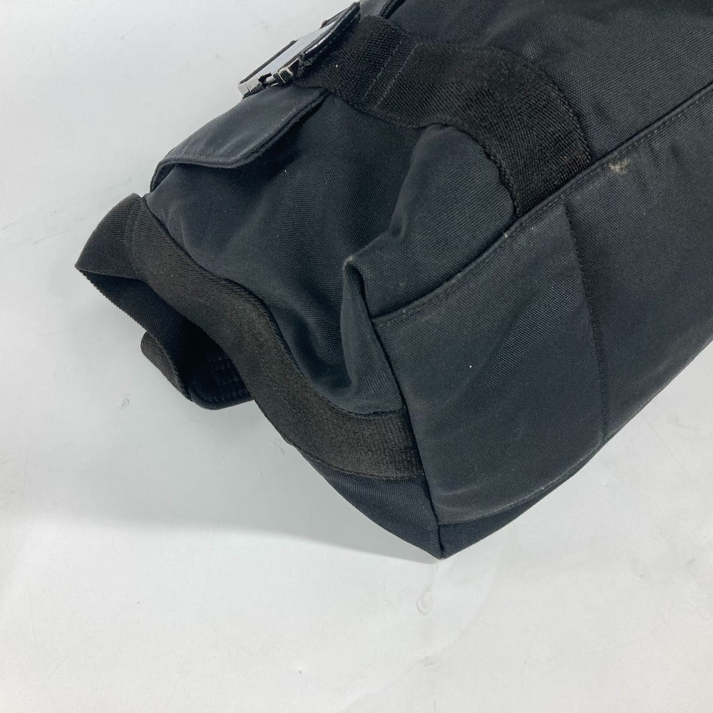 GUCCI Shoulder Bag 122374 Leather / nylon black Messenger bag logo flap unisex(Unisex) Used