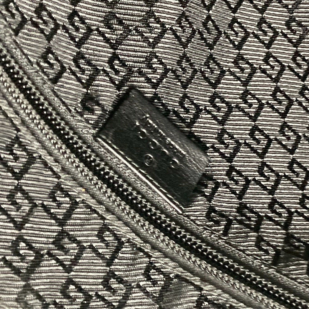 GUCCI Shoulder Bag 122374 Leather / nylon black Messenger bag logo flap unisex(Unisex) Used