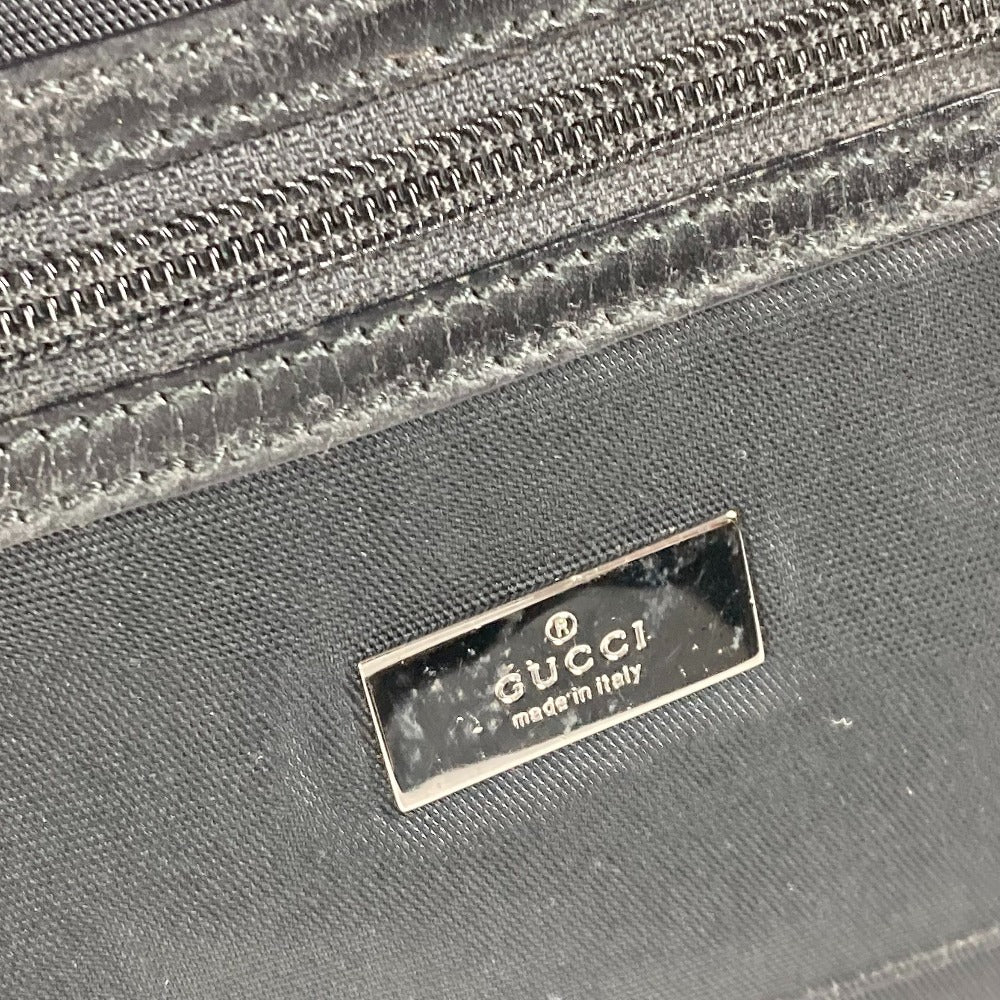GUCCI Shoulder Bag 122374 Leather / nylon black Messenger bag logo flap unisex(Unisex) Used