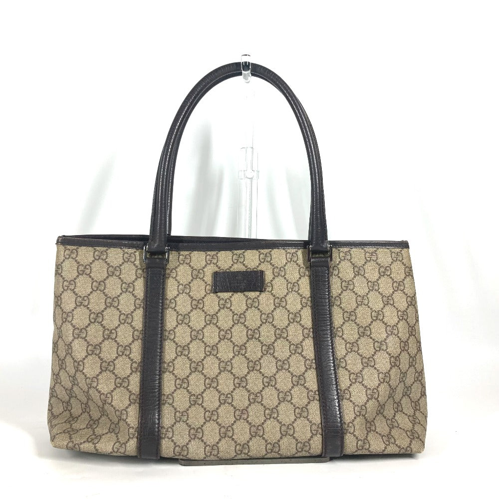 GUCCI Tote Bag 114595 GG Supreme canvas, leather beige GG Supreme logo
