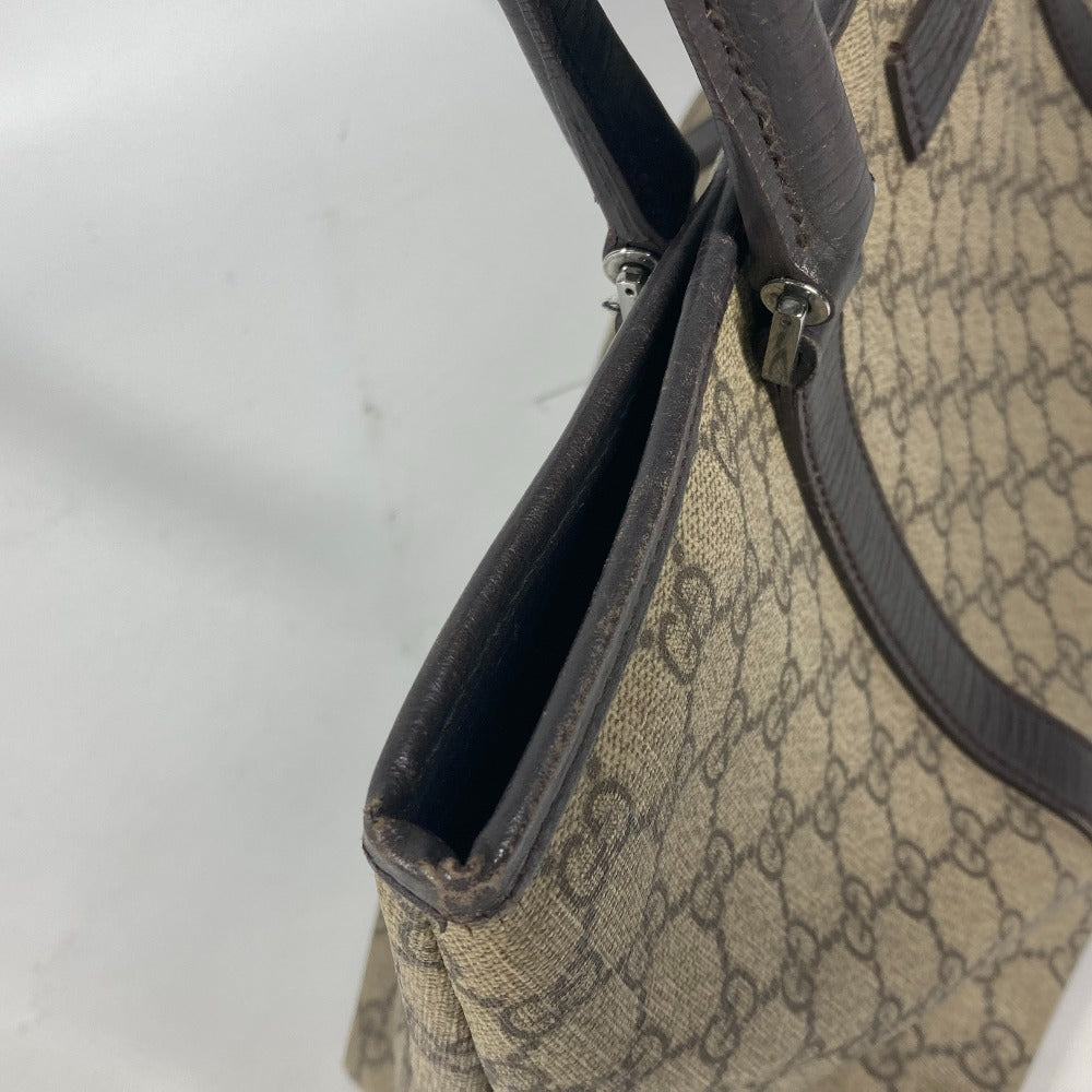 GUCCI Tote Bag 114595 GG Supreme canvas, leather beige GG Supreme logo