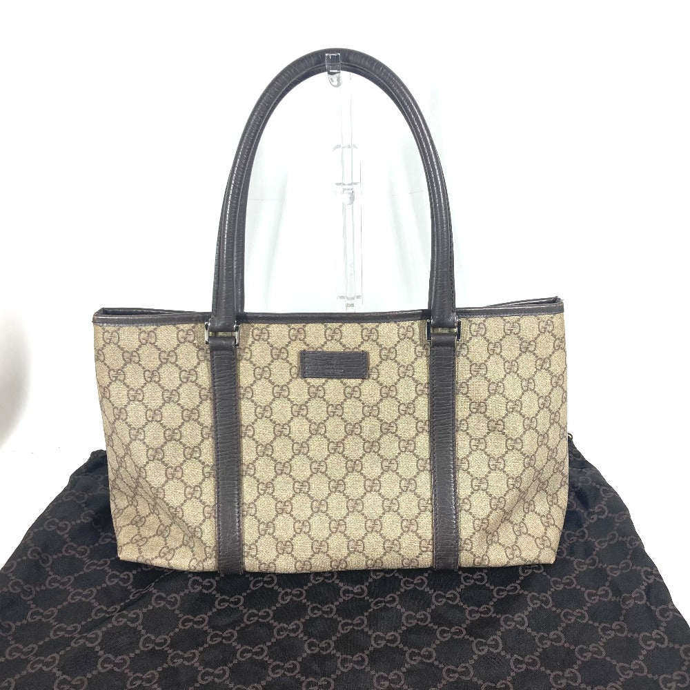 GUCCI Tote Bag 114595 GG Supreme canvas, leather beige GG Supreme logo
