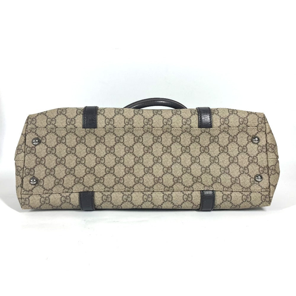 GUCCI Tote Bag 114595 GG Supreme canvas, leather beige GG Supreme logo