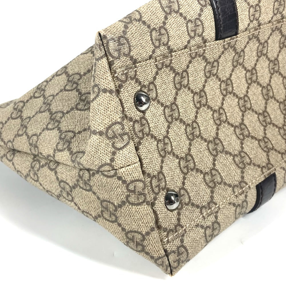 GUCCI Tote Bag 114595 GG Supreme canvas, leather beige GG Supreme logo
