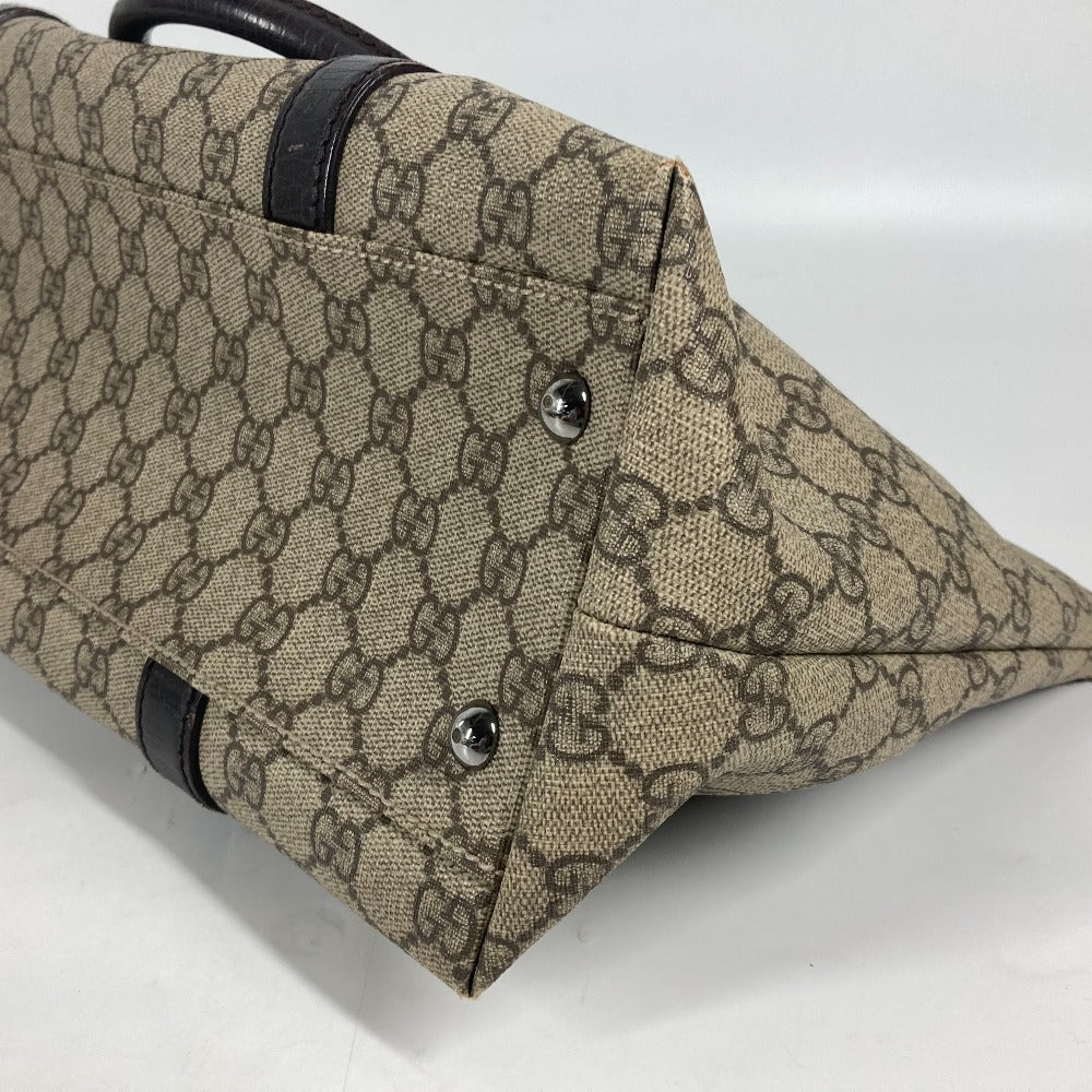 GUCCI Tote Bag 114595 GG Supreme canvas, leather beige GG Supreme logo