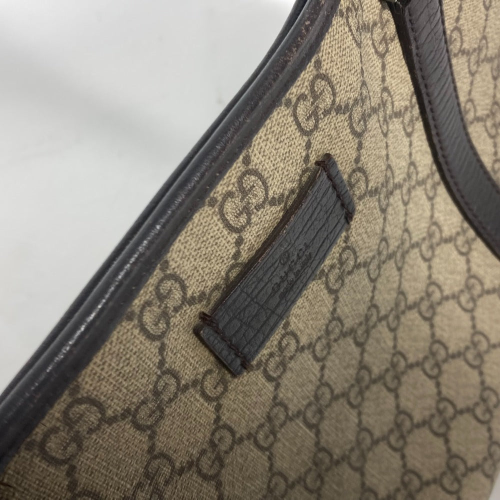 GUCCI Tote Bag 114595 GG Supreme canvas, leather beige GG Supreme logo