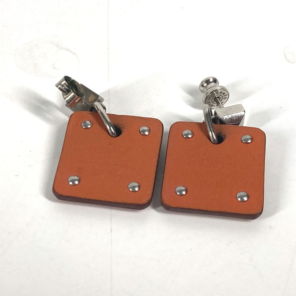 HERMES Pierce Metal, Leather Silver heart Asdukour PM Women Used