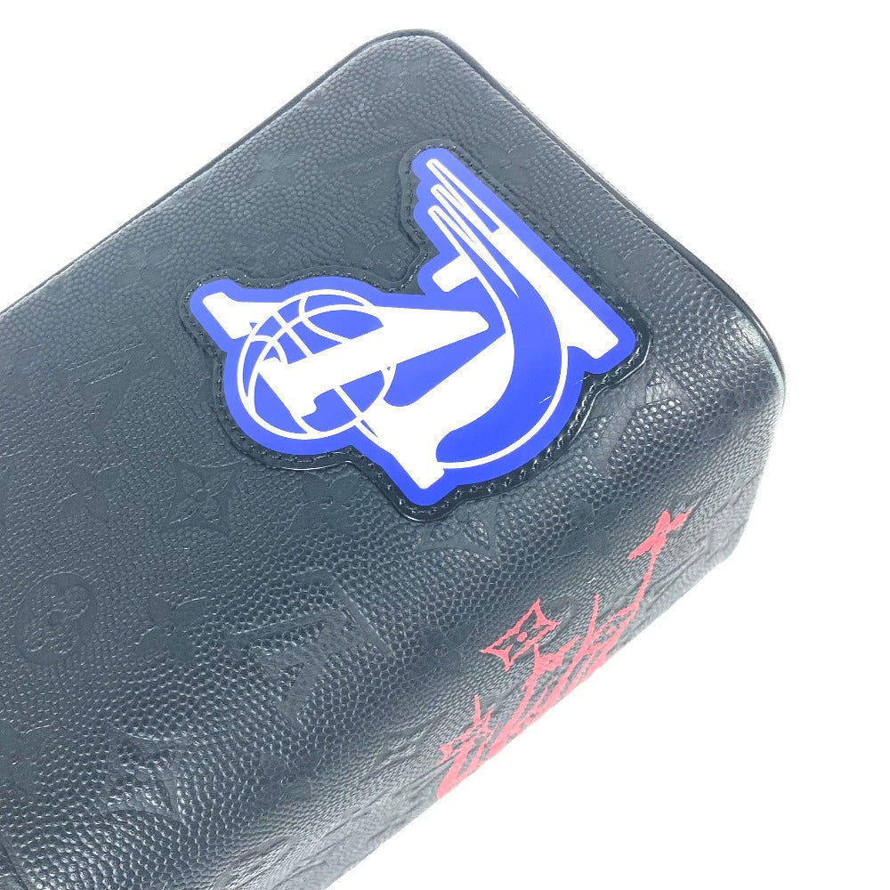 LOUIS VUITTON business bag M58515 leather black LV x NBA monogram cloak dopp kit