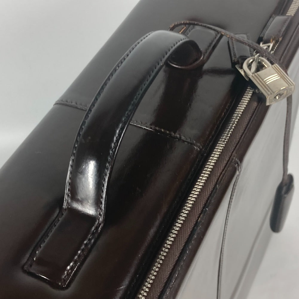 HERMES Handbag Leather, Vash Dark brown Ale Light GM