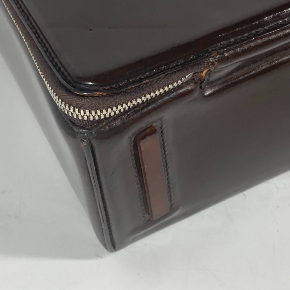HERMES Handbag Leather, Vash Dark brown Ale Light GM