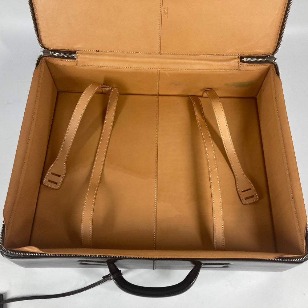 HERMES Handbag Leather, Vash Dark brown Ale Light GM