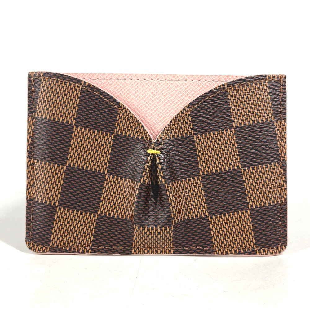 LOUIS VUITTON Card Case N61222 Damier canvas pink Damier Portefeuille Kaisa