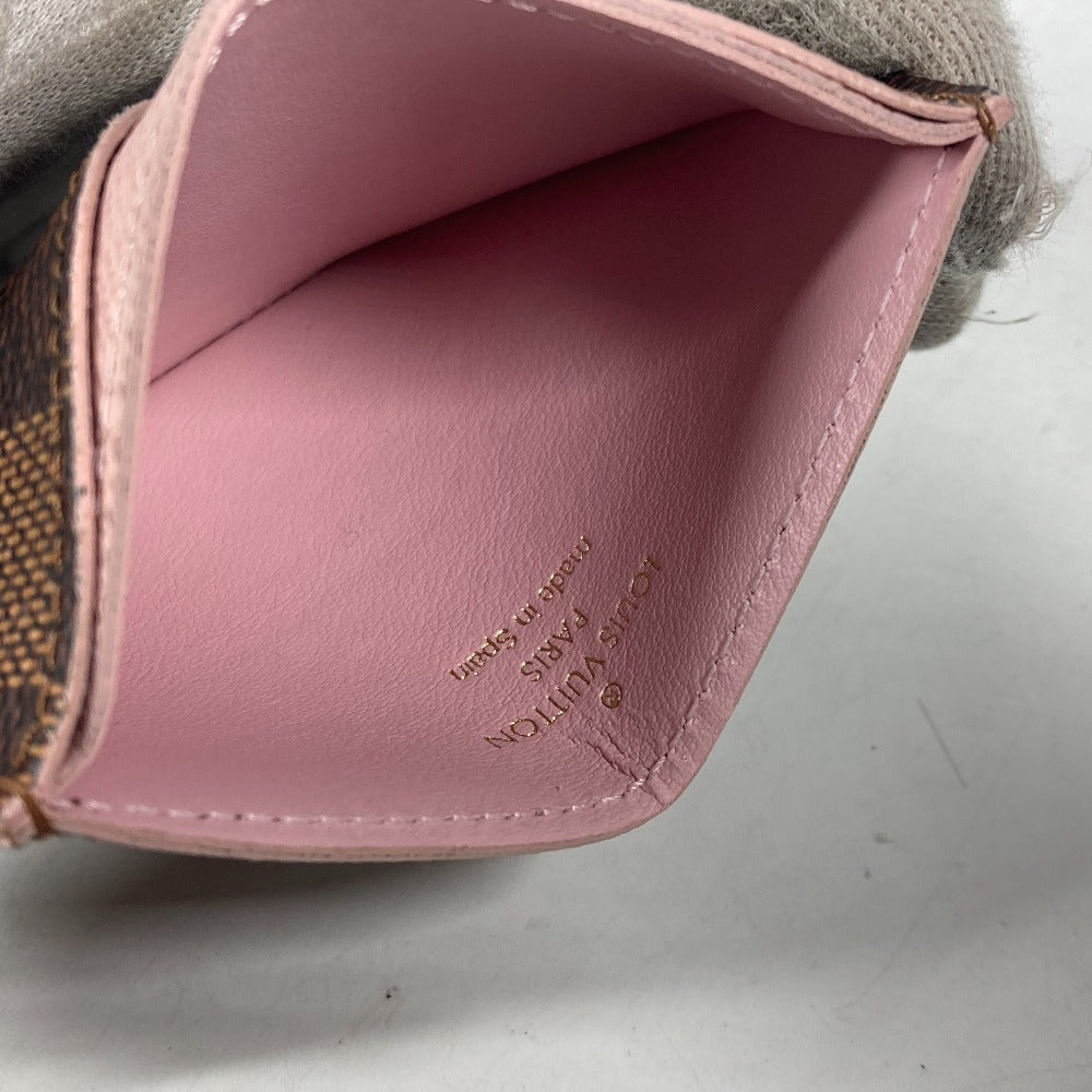 LOUIS VUITTON Card Case N61222 Damier canvas pink Damier Portefeuille Kaisa