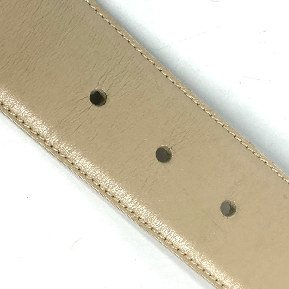 GUCCI belt 037・0394 leather beige GG logo 65