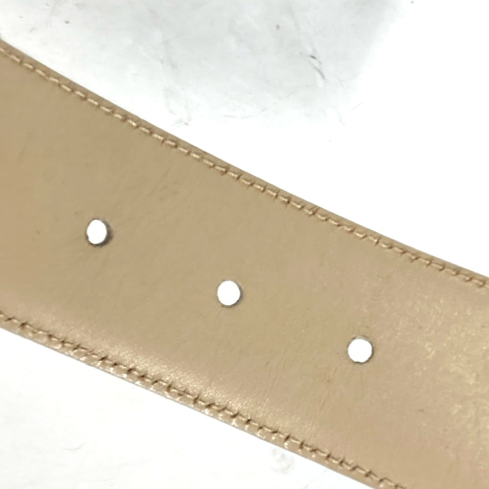 GUCCI belt 037・0394 leather beige GG logo 65