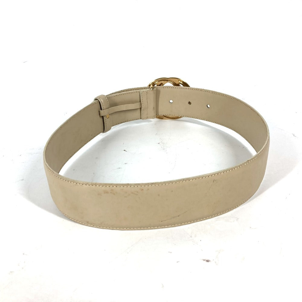 GUCCI belt 037・0394 leather beige GG logo 65