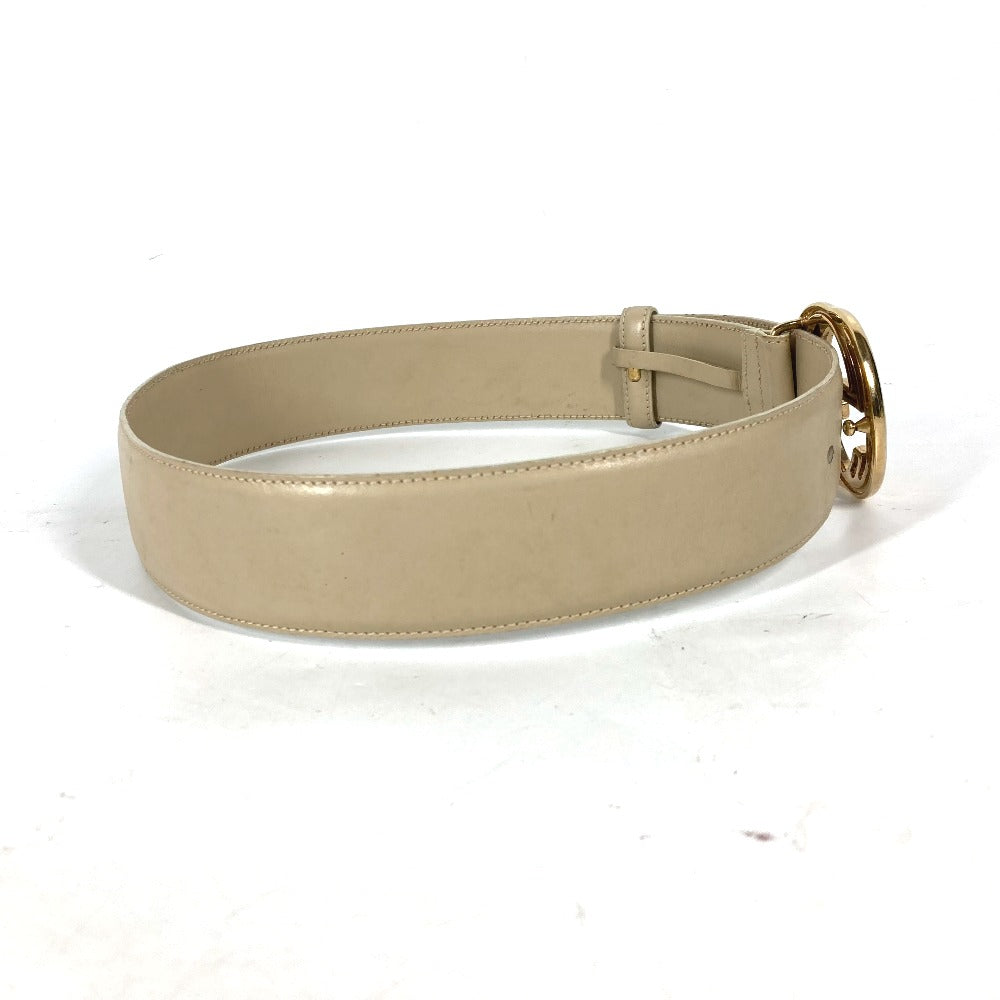 GUCCI belt 037・0394 leather beige GG logo 65