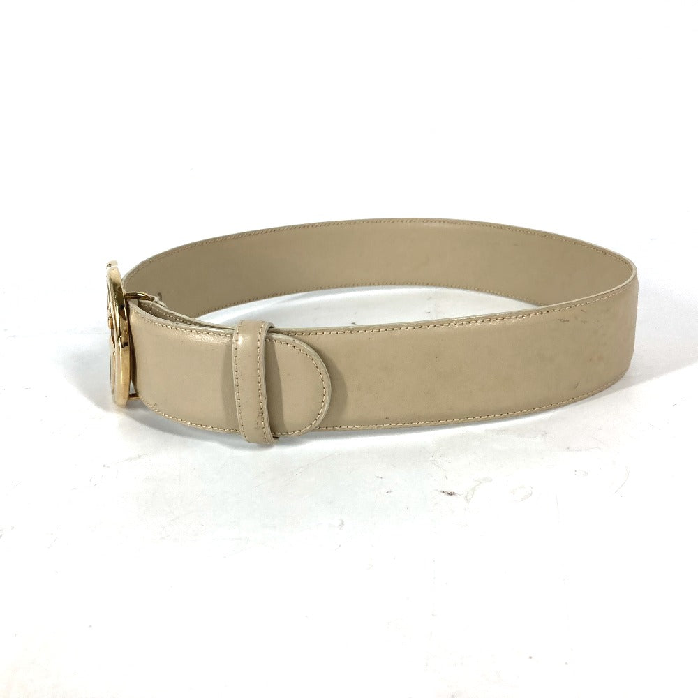 GUCCI belt 037・0394 leather beige GG logo 65